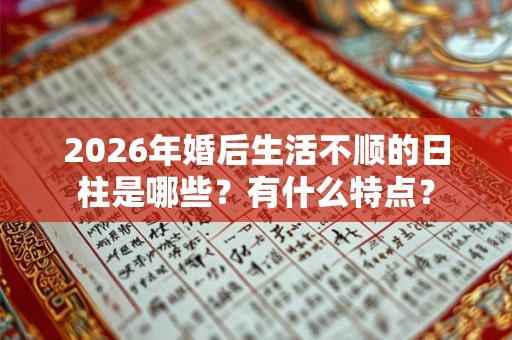 2026年婚后生活不顺的日柱是哪些？有什么特点？