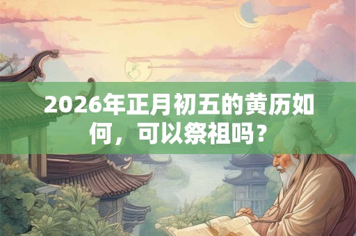 2026年正月初五的黄历如何，可以祭祖吗？