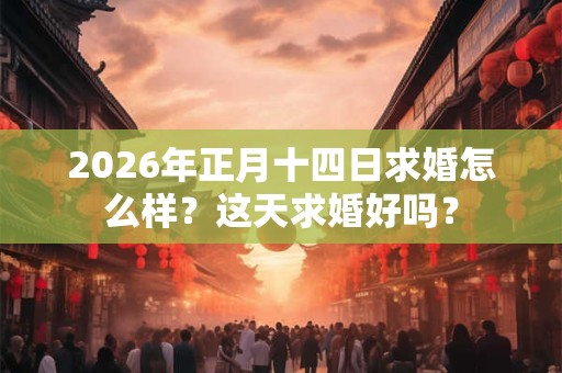 2026年正月十四日求婚怎么样？这天求婚好吗？