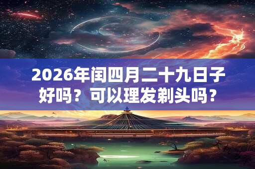 2026年闰四月二十九日子好吗？可以理发剃头吗？