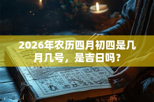 2026年农历四月初四是几月几号，是吉日吗？