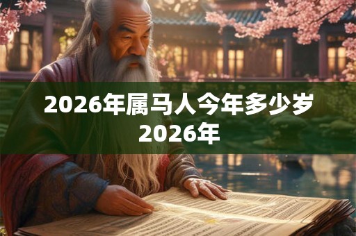 2026年属马人今年多少岁2026年 2026年属马人今年多少岁2026年