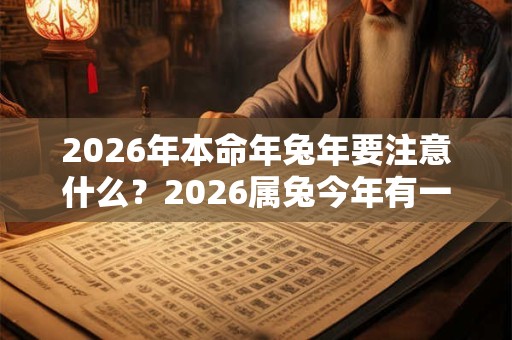 2026年本命年兔年要注意什么？2026属兔今年有一难