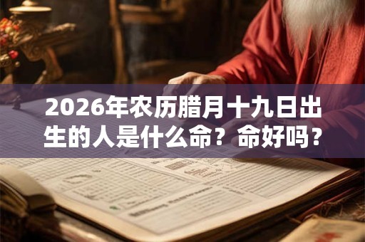2026年农历腊月十九日出生的人是什么命?命好吗? 2026年农历腊月十九日出生的人是什么命?命好吗?