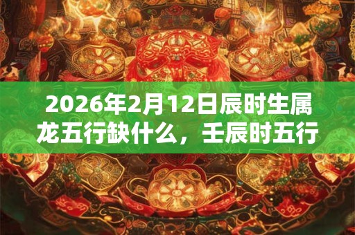 2026年2月12日辰时生属龙五行缺什么，壬辰时五行缺什么