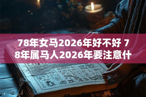 78年女马2026年好不好 78年属马人2026年要注意什么