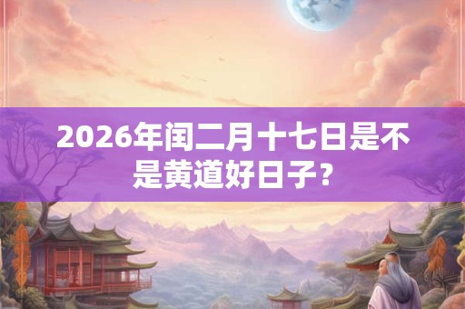 2026年闰二月十七日是不是黄道好日子? 2026年闰二月十七日是不是黄道好日子?