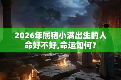 2026年属猪小满出生的人命好不好,命运如何？