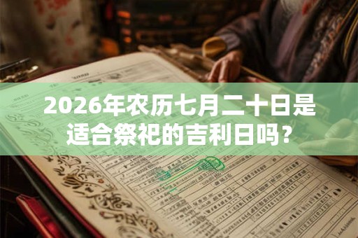 2026年农历七月二十日是适合祭祀的吉利日吗？