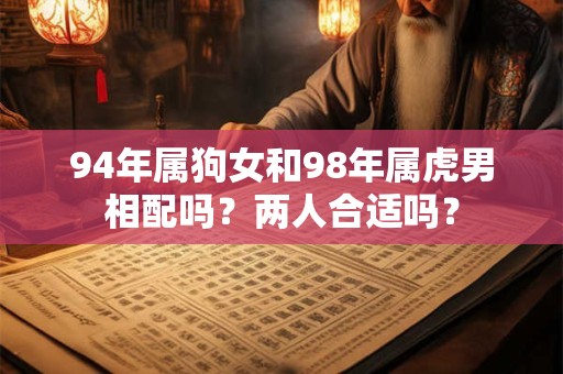 94年属狗女和98年属虎男相配吗？两人合适吗？