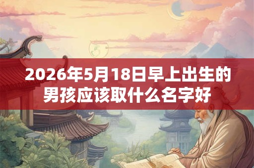 2026年5月18日早上出生的男孩应该取什么名字好
