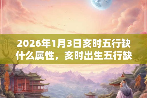 2026年1月3日亥时五行缺什么属性，亥时出生五行缺什么