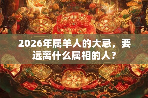 2026年属羊人的大忌,要远离什么属相的人? 2026年属羊人的大忌,要远离什么属相的人?