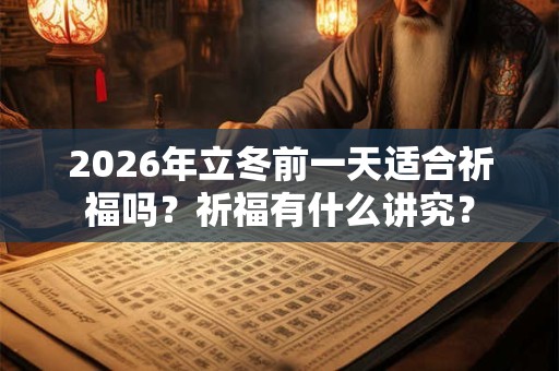2026年立冬前一天适合祈福吗?祈福有什么讲究? 2026年立冬前一天适合祈福吗?祈福有什么讲究?