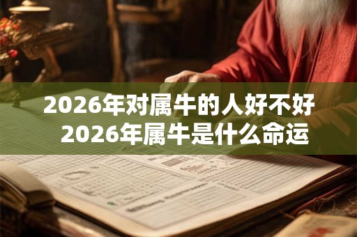 2026年对属牛的人好不好  2026年属牛是什么命运