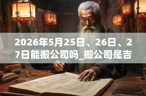 2026年5月25日、26日、27日能搬公司吗_搬公司是吉日吗 2026年5月25日、26日、27日能搬公司吗_搬公司是吉日吗