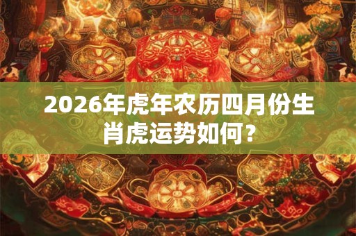 2026年虎年农历四月份生肖虎运势如何? 2026年虎年农历四月份生肖虎运势如何?