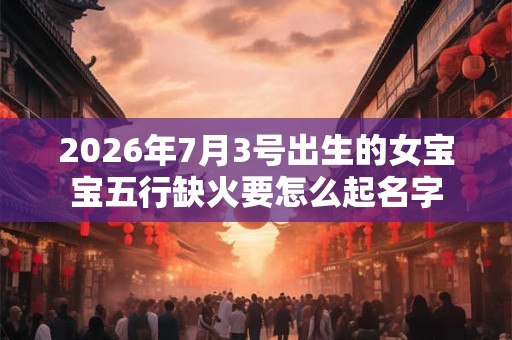2026年7月3号出生的女宝宝五行缺火要怎么起名字