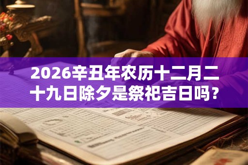 2026辛丑年农历十二月二十九日除夕是祭祀吉日吗? 2026辛丑年农历十二月二十九日除夕是祭祀吉日吗?