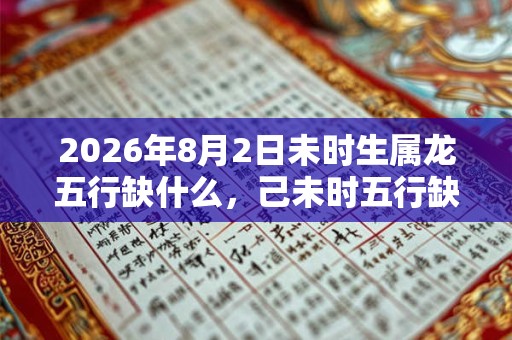 2026年8月2日未时生属龙五行缺什么，己未时五行缺什么