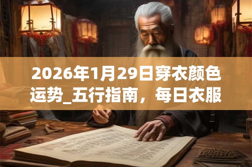 2026年1月29日穿衣颜色运势_五行指南，每日衣服颜色幸运色
