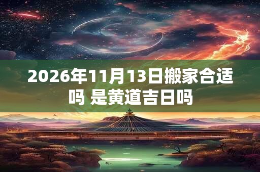 2026年11月13日搬家合适吗 是黄道吉日吗