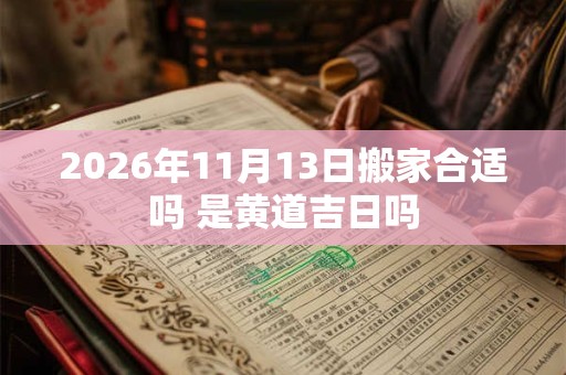 2026年11月13日搬家合适吗 是黄道吉日吗