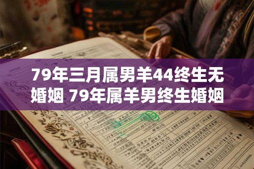 79年三月属男羊44终生无婚姻 79年属羊男终生婚姻运势如何