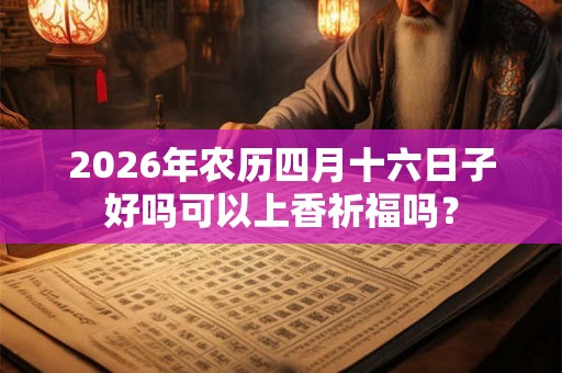2026年农历四月十六日子好吗可以上香祈福吗? 2026年农历四月十六日子好吗可以上香祈福吗?
