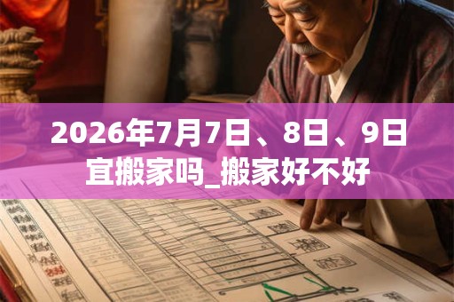 2026年7月7日、8日、9日宜搬家吗_搬家好不好 2026年7月7日、8日、9日宜搬家吗_搬家好不好