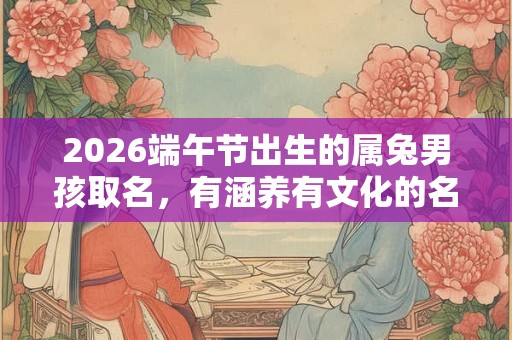 2026端午节出生的属兔男孩取名，有涵养有文化的名字