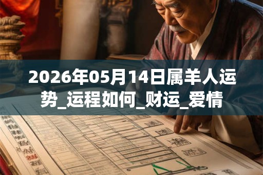 2026年05月14日属羊人运势_运程如何_财运_爱情 2026年05月14日属羊人运势_运程如何_财运_爱情