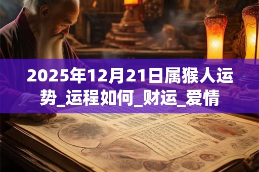 2025年12月21日属猴人运势_运程如何_财运_爱情 2025年12月21日属猴人运势_运程如何_财运_爱情