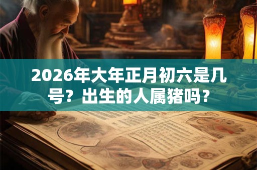 2026年大年正月初六是几号?出生的人属猪吗? 2026年大年正月初六是几号?出生的人属猪吗?