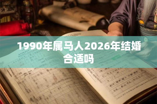 1990年属马人2026年结婚合适吗 1990年属马人2026年结婚合适吗