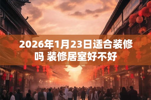 2026年1月23日适合装修吗 装修居室好不好