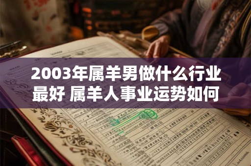 2003年属羊男做什么行业最好 属羊人事业运势如何