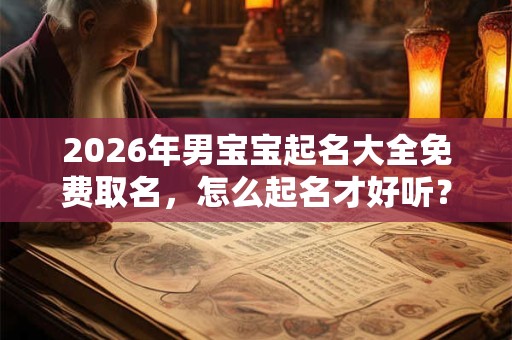 2026年男宝宝起名大全免费取名,怎么起名才好听? 2026年男宝宝起名大全免费取名,怎么起名才好听?