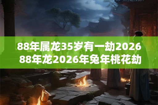 88年属龙35岁有一劫2026 88年龙2026年兔年桃花劫