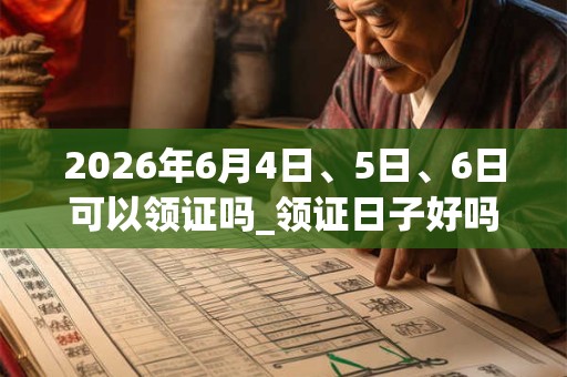 2026年6月4日、5日、6日可以领证吗_领证日子好吗 2026年6月4日、5日、6日可以领证吗_领证日子好吗