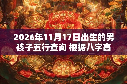 2026年11月17日出生的男孩子五行查询 根据八字高分起名