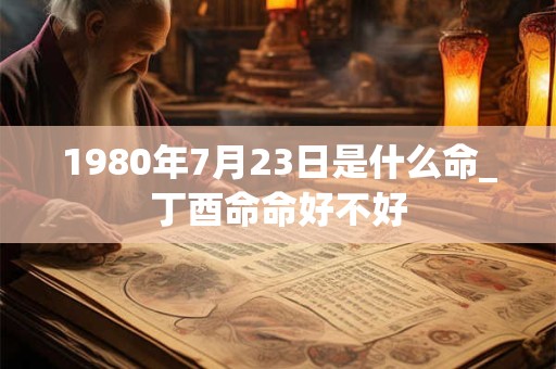 1980年7月23日是什么命_丁酉命命好不好