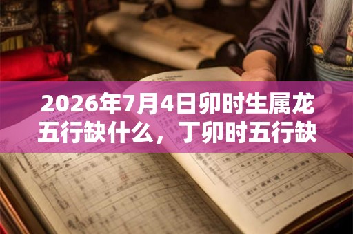 2026年7月4日卯时生属龙五行缺什么，丁卯时五行缺什么