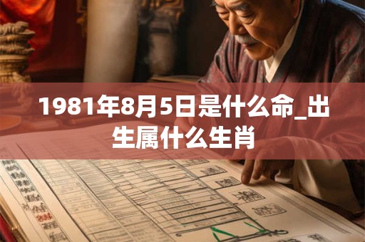 1981年8月5日是什么命_出生属什么生肖 1981年8月5日是什么命_出生属什么生肖