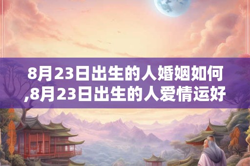 8月23日出生的人婚姻如何,8月23日出生的人爱情运好吗