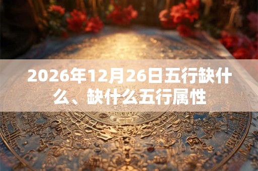 2026年12月26日五行缺什么、缺什么五行属性 2026年12月26日五行缺什么、缺什么五行属性