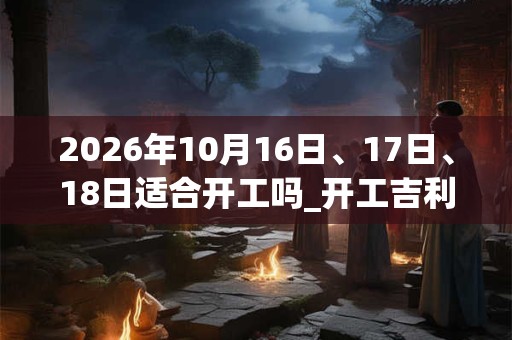 2026年10月16日、17日、18日适合开工吗_开工吉利吗