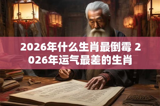 2026年什么生肖最倒霉 2026年运气最差的生肖
