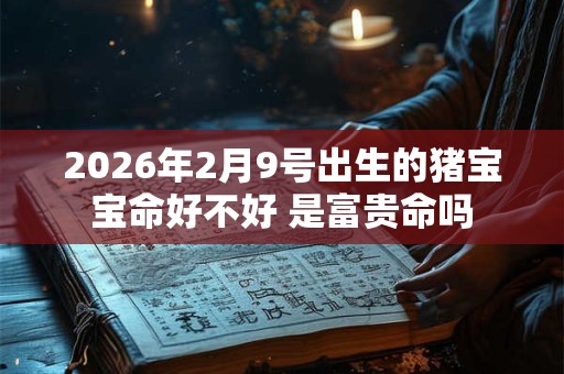 2026年2月9号出生的猪宝宝命好不好 是富贵命吗 2026年2月9号出生的猪宝宝命好不好 是富贵命吗