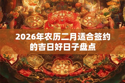 2026年农历二月适合签约的吉日好日子盘点